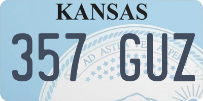 KS license plate 357GUZ