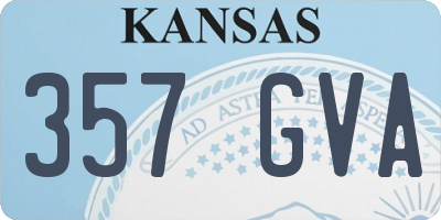 KS license plate 357GVA