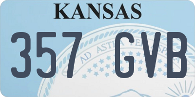 KS license plate 357GVB