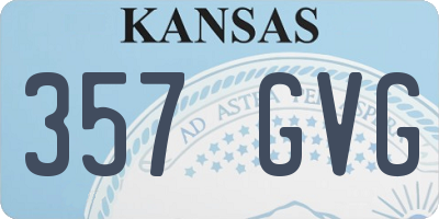 KS license plate 357GVG