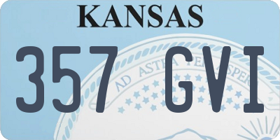 KS license plate 357GVI