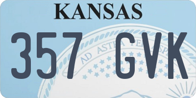 KS license plate 357GVK
