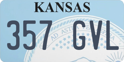 KS license plate 357GVL
