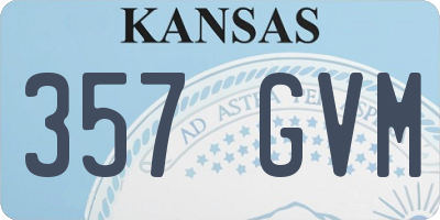 KS license plate 357GVM