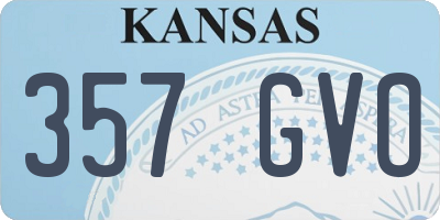 KS license plate 357GVO