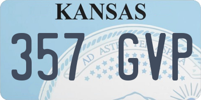 KS license plate 357GVP