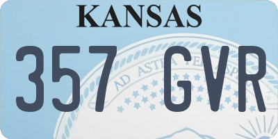 KS license plate 357GVR
