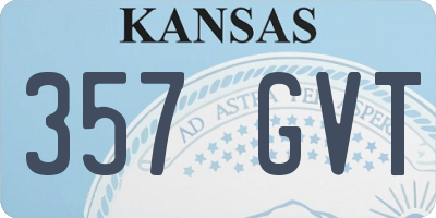 KS license plate 357GVT