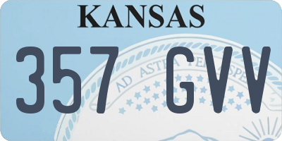 KS license plate 357GVV