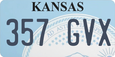 KS license plate 357GVX