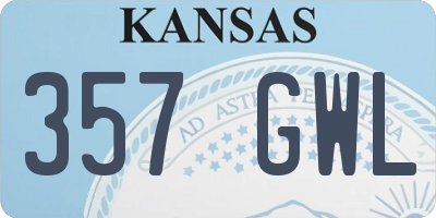 KS license plate 357GWL