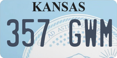 KS license plate 357GWM