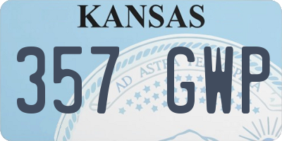 KS license plate 357GWP