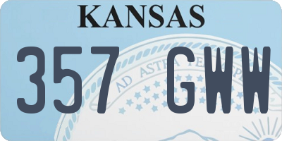 KS license plate 357GWW
