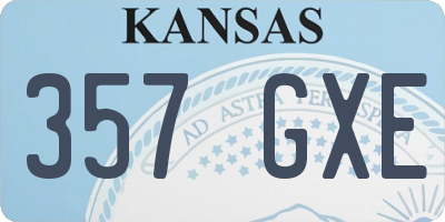 KS license plate 357GXE