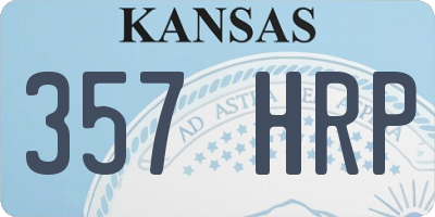 KS license plate 357HRP