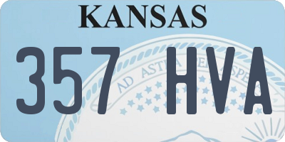 KS license plate 357HVA