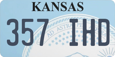 KS license plate 357IHD