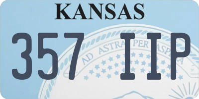 KS license plate 357IIP