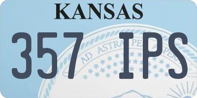 KS license plate 357IPS
