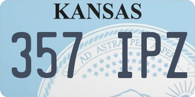KS license plate 357IPZ