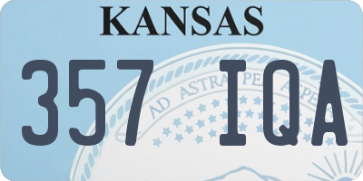 KS license plate 357IQA