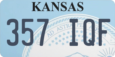 KS license plate 357IQF
