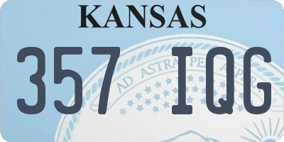 KS license plate 357IQG