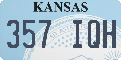 KS license plate 357IQH