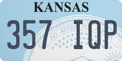 KS license plate 357IQP