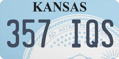 KS license plate 357IQS