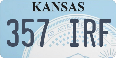 KS license plate 357IRF
