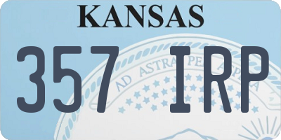 KS license plate 357IRP