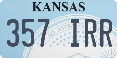 KS license plate 357IRR