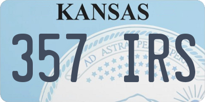 KS license plate 357IRS