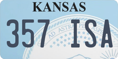 KS license plate 357ISA