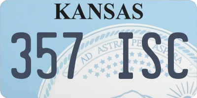 KS license plate 357ISC
