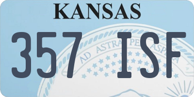 KS license plate 357ISF