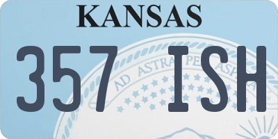 KS license plate 357ISH