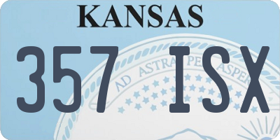 KS license plate 357ISX