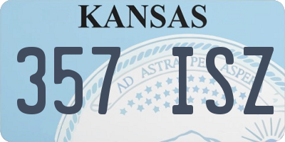 KS license plate 357ISZ
