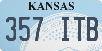 KS license plate 357ITB