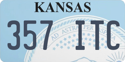 KS license plate 357ITC
