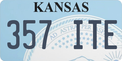 KS license plate 357ITE