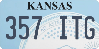 KS license plate 357ITG