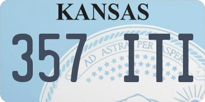 KS license plate 357ITI