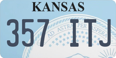 KS license plate 357ITJ