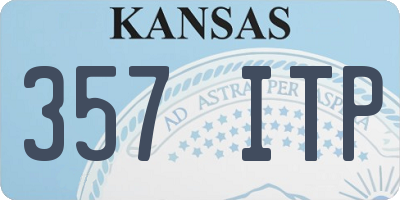 KS license plate 357ITP