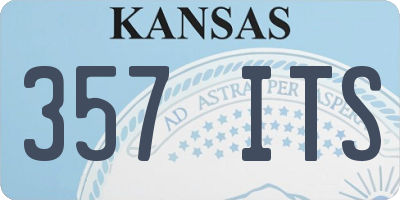 KS license plate 357ITS