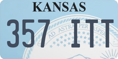 KS license plate 357ITT